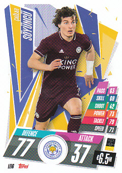 Caglar Soyuncu Leicester City 2020/21 Topps Match Attax CL #LEI06